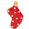 Chaussettes à pois, décoration de table de Noël, 6 cm, lot de 8 | Floristik24.be
