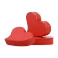 Floristik24 Décoration de table en forme de cœurs en bois rouge 2 cm 180 pièces