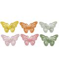 Floristik24 Shaker papillon en bois décoration à saupoudrer colorée 4,5×3cm 48pcs
