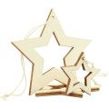 Floristik24 Étoiles en bois décoration décoration cintre étoile en bois naturel 6/8/10/12cm 16 pièces