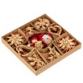 Ensemble de 30 décorations de Noël en paille, figurines et étoiles de 6 cm, pour sapin. | Floristik24.be