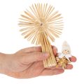 Ensemble de 35 étoiles et figurines en paille pour sapin de Noël | Floristik24.be