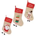 Floristik24 Chaussette de Noël à motif à suspendre, 50 cm, 3 pièces