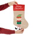 Chaussette de Noël à motif à suspendre, 50 cm, 3 pièces | Floristik24.be