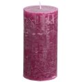 Floristik24 Bougies piliers bougies Berry de couleur unie violet 50×100cm 4 pcs