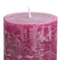Bougies piliers bougies Berry de couleur unie violet 50×100cm 4 pcs | Floristik24.be