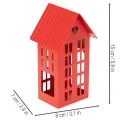 Porte-bougies chauffe-plat en métal rouge avec plateau 35 cm, lot de 1 | Floristik24.be