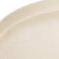 Plateau décoratif rond couleur crème, 30 cm, sur un support pour la décoration de table | Floristik24.be
