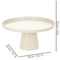 Assiette ronde décorative beige avec une base de 40 cm de haut | Floristik24.be