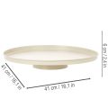 Assiette décorative en métal à motif floral, ronde, 41 cm, présentoir de table | Floristik24.be
