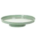Floristik24 Assiette décorative ronde verte sur support pour la décoration de table, 30 cm