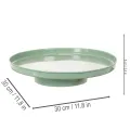 Assiette décorative ronde verte sur support pour la décoration de table, 30 cm | Floristik24.be