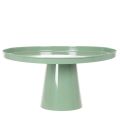 Table décorative ronde en métal vert, 40 cm de diamètre, à rebord haut. | Floristik24.be