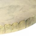 Plaques en métal pour décorer, décoration de table, plateau à bougie rond doré aspect antique Ø7,5/10/12/15/18cm H2cm lot de 5 | Floristik24.be