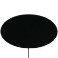 Floristik24 Tableau noir ovale bouchons décoratifs noirs bois métal 10x6cm 12pcs