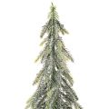 Sapin artificiel, finition givrée, avec socle en bois, décoration hivernale, 60 cm | Floristik24.be