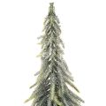 Sapin artificiel givré, arbre décoratif sur socle en bois pour décoration hivernale et de Noël, 75 cm | Floristik24.be