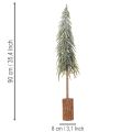 Sapin de Noël artificiel avec socle, givré, décoration hivernale, 90 cm | Floristik24.be
