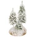 Floristik24 Sapins enneigés, décor hivernal artificiel pour village de Noël et décoration de table, 29 cm