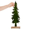 Sapin de Noël décoratif sur socle en bois, décoration de table, Noël, 46 cm | Floristik24.be