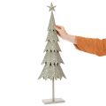 Sapin de Noël décoratif sur pied avec étoile, décoration de table festive, 74 cm | Floristik24.be