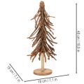 Sapin de Noël en branches de saule sur un socle en bois, 48 cm | Floristik24.be
