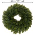 Couronne de branches de sapin artificielles, verte, ronde, 50 cm | Floristik24.be