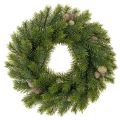 Floristik24 Couronne de branches de sapin artificielles avec pommes de pin, pour porte ou table, 30 cm