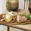 Floristik24 Pommes de pin or, paillettes 13cm 4pcs Décorations pour sapin de Noël