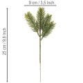 Branches de sapin artificielles vertes pour décorations hivernales, 25 cm, lot de 24. | Floristik24.be