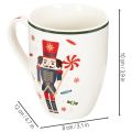 Mug de Noël décoré d'un casse-noisette et d'une canne de Noël, 10 cm, lot de 2 | Floristik24.be