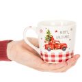 Mug de Noël avec voiture et sapin, mugs en céramique, 10 cm, lot de 2 | Floristik24.be