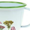Floristik24 Tasse décorative pot à plantes émaillé Ø 11 cm H. 8 cm