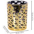 Porte-bougie chauffe-plat en verre à motif léopard, 12 cm | Floristik24.be