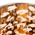 Porte-bougie chauffe-plat en verre à motif léopard bicolore, 8 cm | Floristik24.be