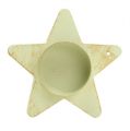 Floristik24 Photophore étoile à coller crème 9x23,5cm 1p