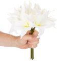 Fleurs artificielles de lys tigré blanc pour vases et compositions florales, bouquet de 6 (29 cm). | Floristik24.be