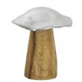 Floristik24 Déco de table champignon métal bois argenté champignon en bois H10cm