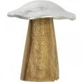 Floristik24 Déco de table champignon métal bois argenté champignon en bois H10cm