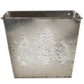 Pot de fleurs carré en métal à motif sapin, 18 cm | Floristik24.be