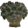 Floristik24 Cache-pot buste cache-pot fille avec visage H19cm