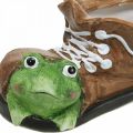 Floristik24 Jardinière déco, chaussure avec grenouille, céramique 30×18cm H15cm