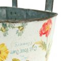 Floristik24 Cache-pot avec motif fleur à suspendre H14,5cm