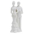 Floristik24 Figurine gâteau jeunes mariés blanc 17cm