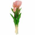 Floristik24 Tulip Bunch Real Touch Fleurs Artificielles Tulipes Artificielles Rose