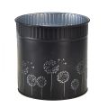 Floristik24 Jardinière Pot de Fleur Pissenlit Noir Ø15,5cm H15,5cm