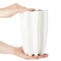 Vase côtelé, grand vase décoratif pour fleurs séchées, 24 cm | Floristik24.be