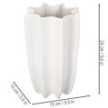 Vase côtelé, grand vase décoratif pour fleurs séchées, 24 cm | Floristik24.be