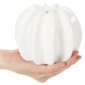 Vase en céramique en forme de citrouille, blanc, décoration intérieure, 15 cm | Floristik24.be