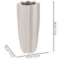 Vase côtelé moderne, grand vase décoratif pour fleurs séchées, 38 cm | Floristik24.be